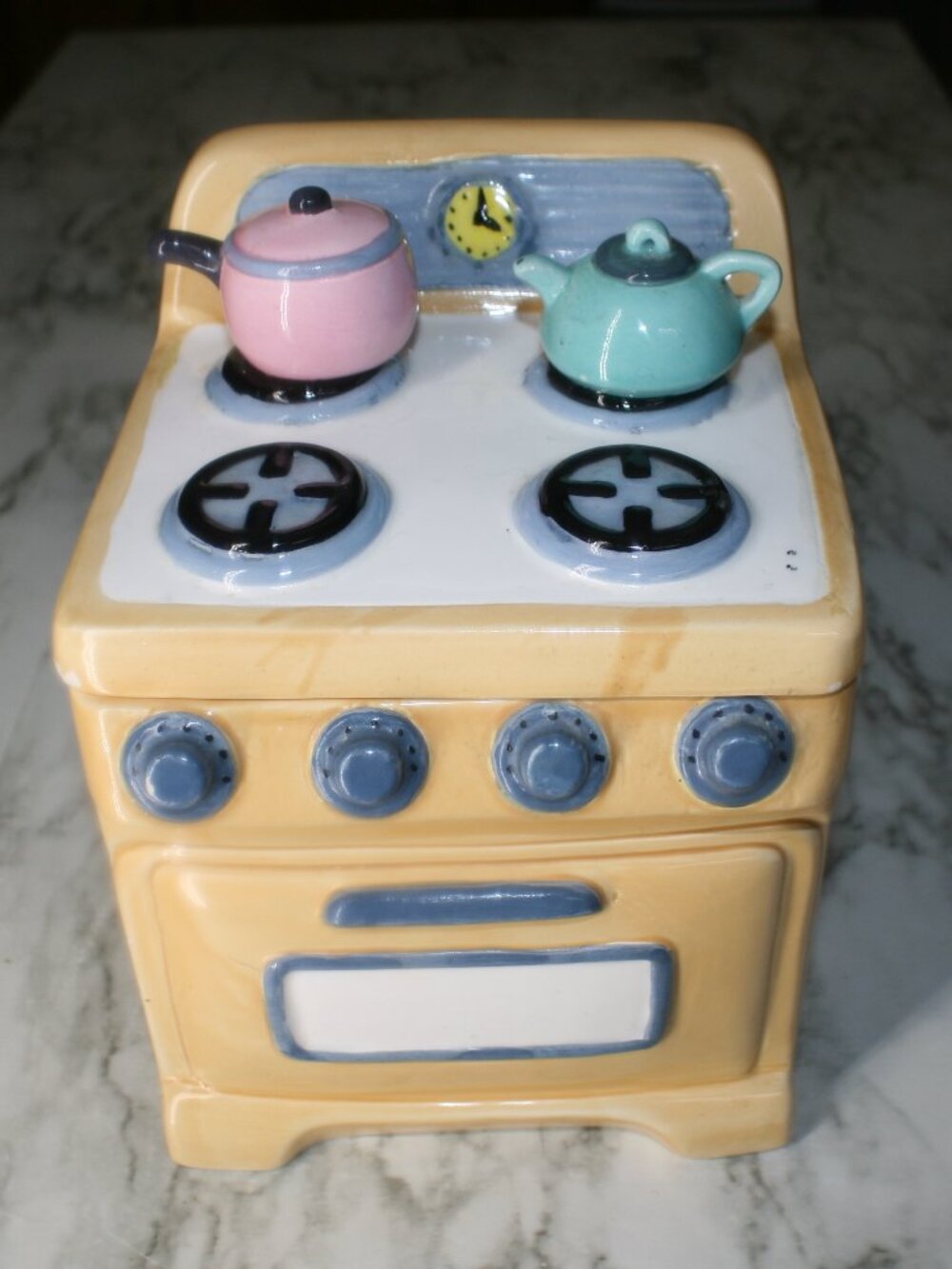 VINTAGE FITZ & FLOYD Cookie Jar 50's Kitchen Stove Collectible Retro 1994